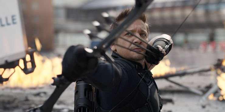 Hawkeye releasing 3 to 5 arrows at once