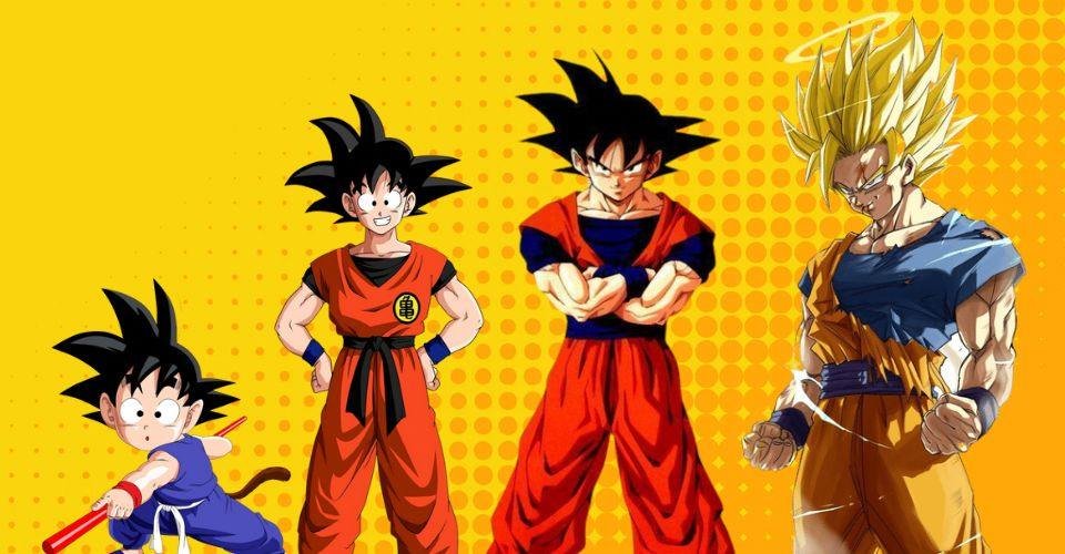 How old is Goku at the end of every Dragon Ball series?