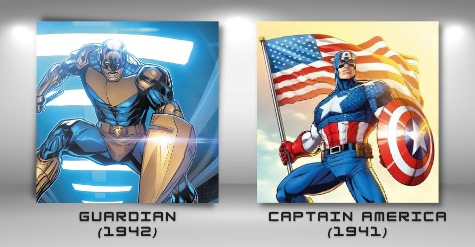 #19 Guardian & Captain America - Marvel, DC Copycats