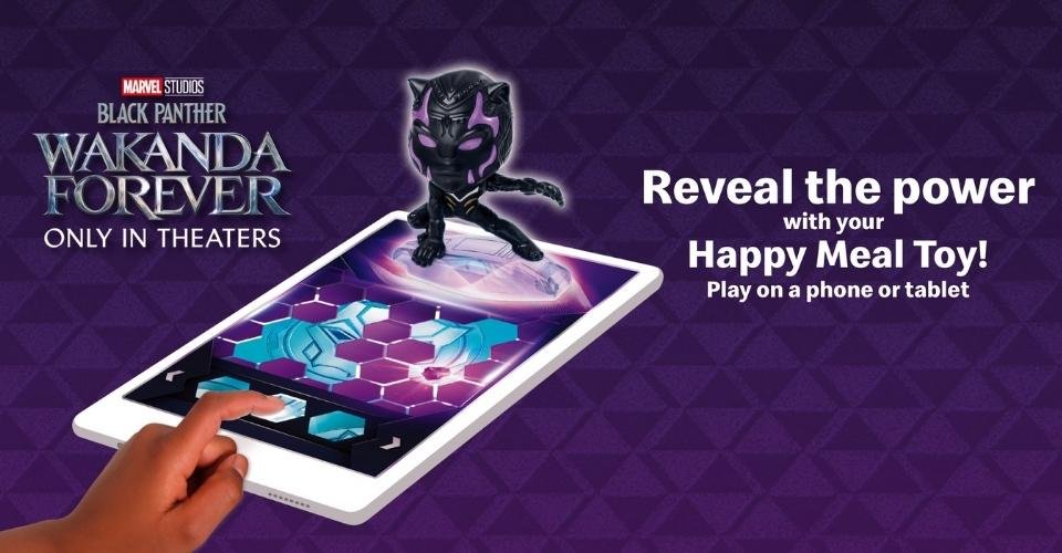 Mcdonald S New Black Panther Wakanda Forever Happy Meal To Include Color Changing Surprise Gifts