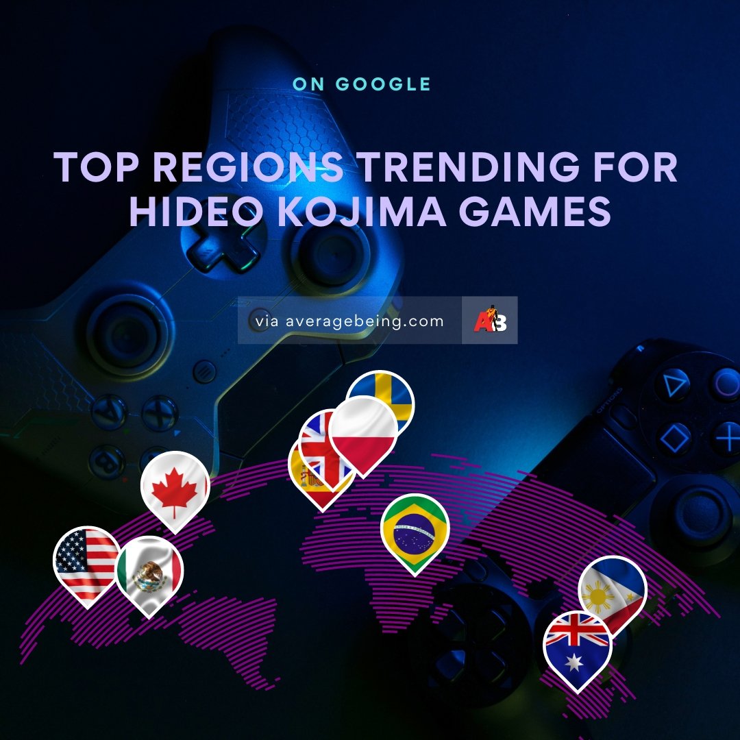 Top Regions Trending For Hideo Kojima Game By Averagebeing.com