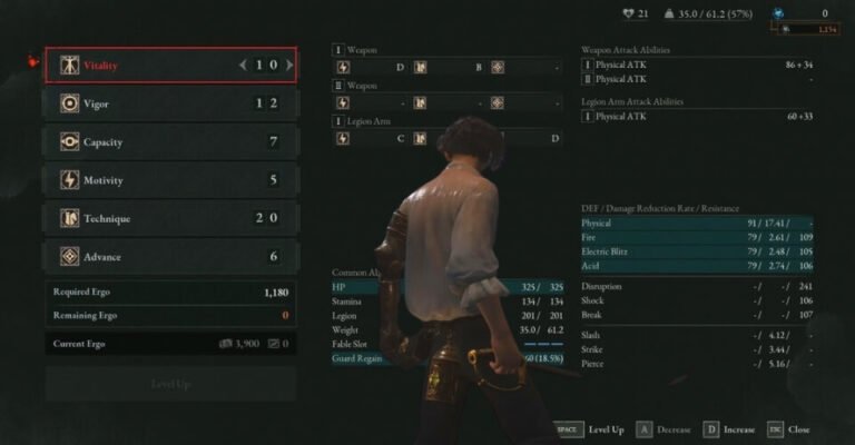 Lies of P Stats, Abilities Explained