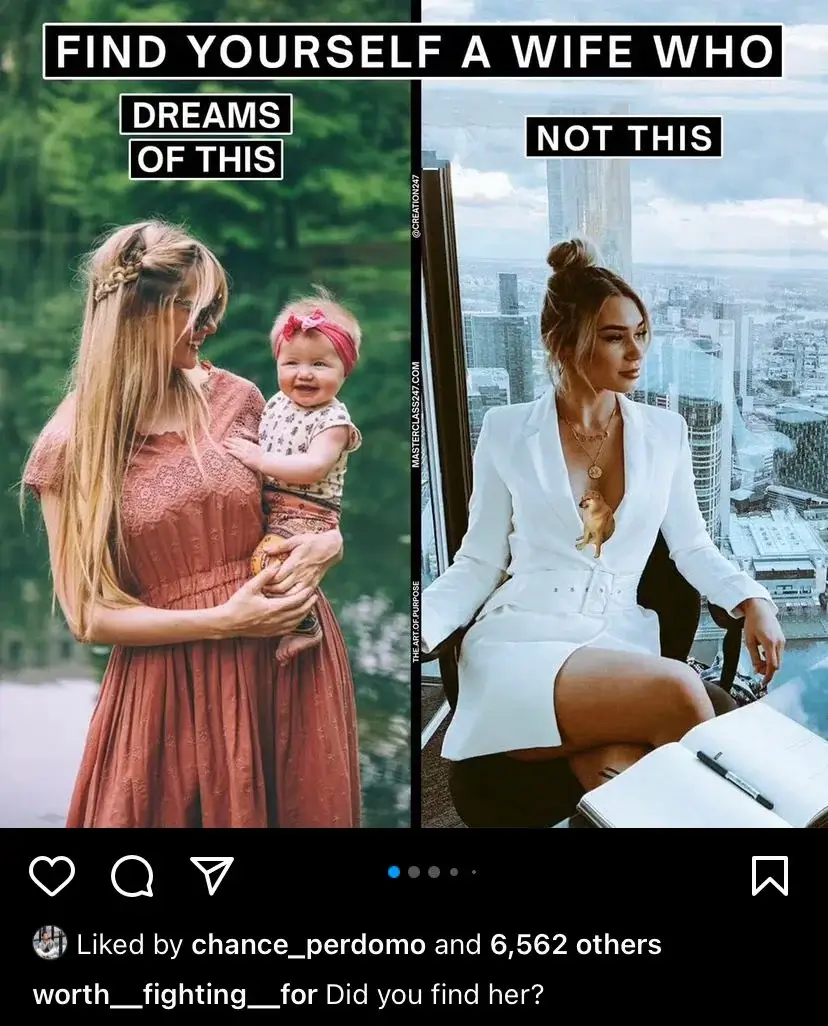 Chance Perdomo likes a picture on Instagram that suppresses independent woman and promotes woman who only stick to the family.