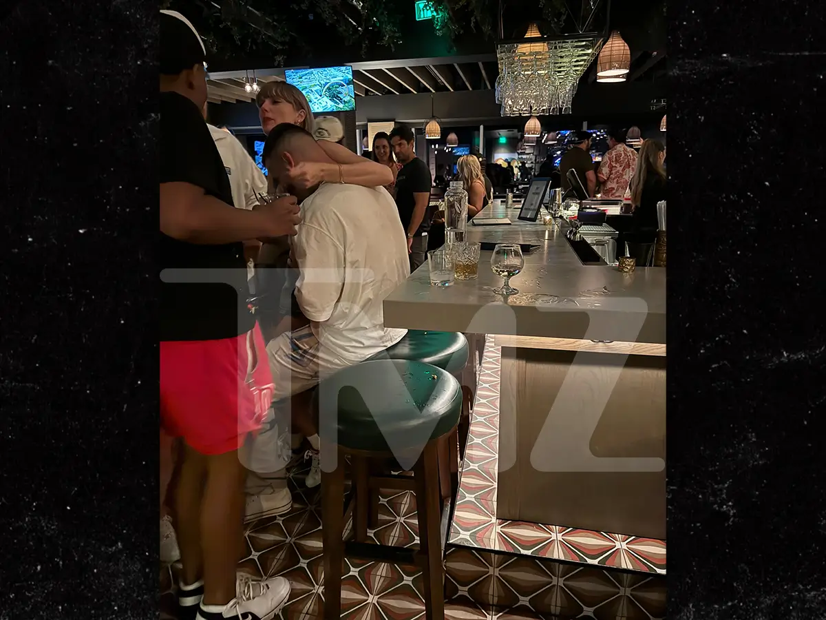 Image from TMZ: Travis Kelce and Taylor Swift