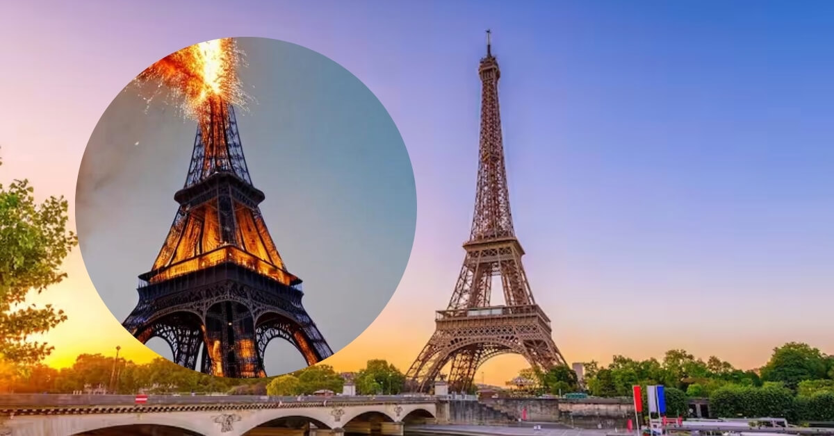 FACT CHECK Did The Eiffel Tower Burn Down Or Catch Fire?